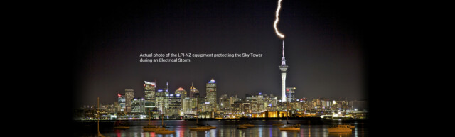 Sky Tower surge-and-lightning